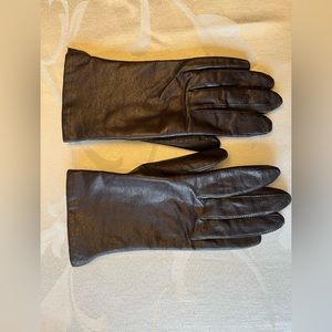 Women’s Vintage Brown Leather Gloves - size 7.5 - Good Condition